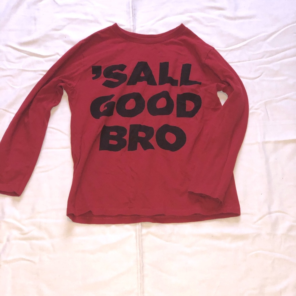 Long sleeve red T-shirt